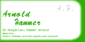 arnold hammer business card